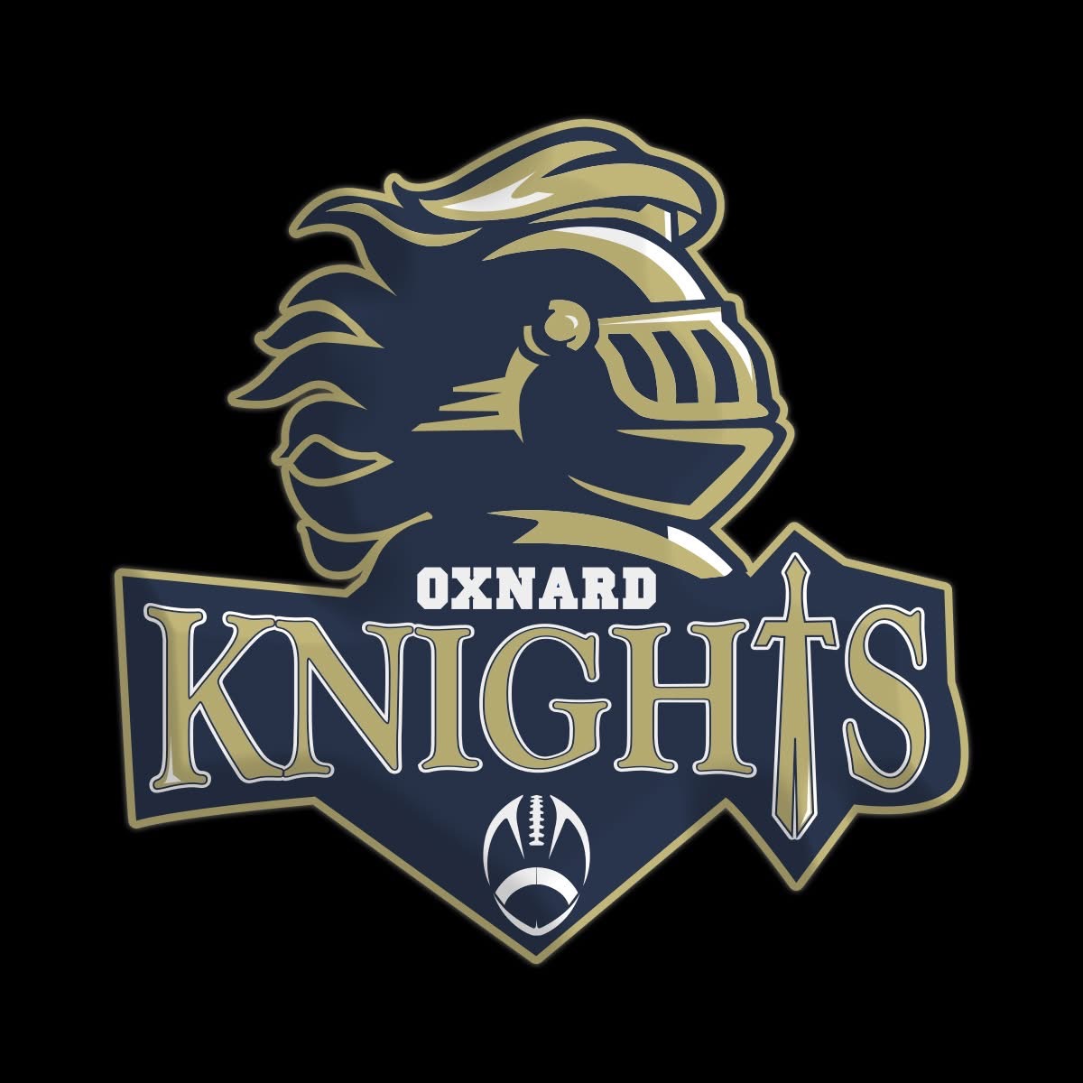 Oxnard Knights Youth Football & Cheer - GCYFL Logo